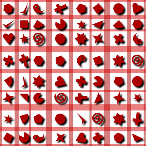Red Shapes Wallpaper Clipart