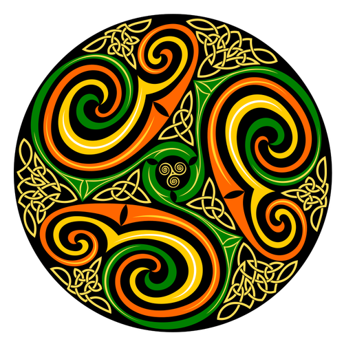 Of Celtic Whirl Design Clipart