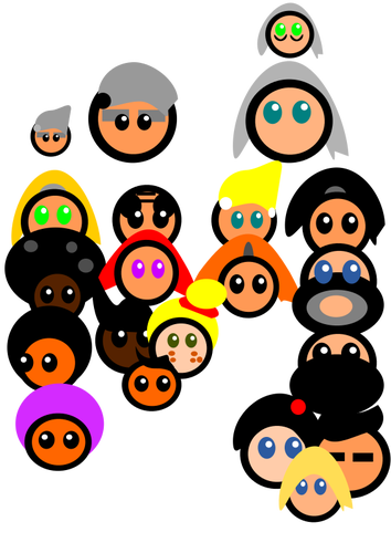 Colorful Drawing Of A Multicultural Family Tree Clipart