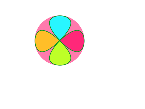 Flower With Four Petals Drawing Clipart