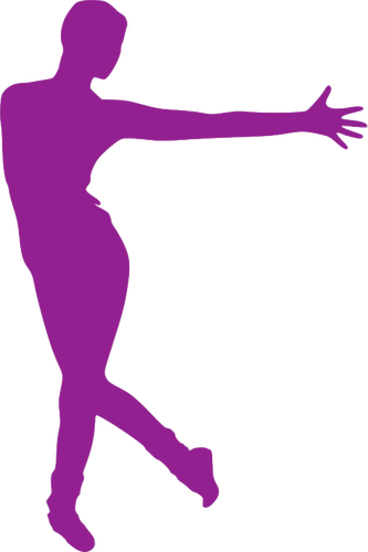 Purple Dancer Drawing Clipart