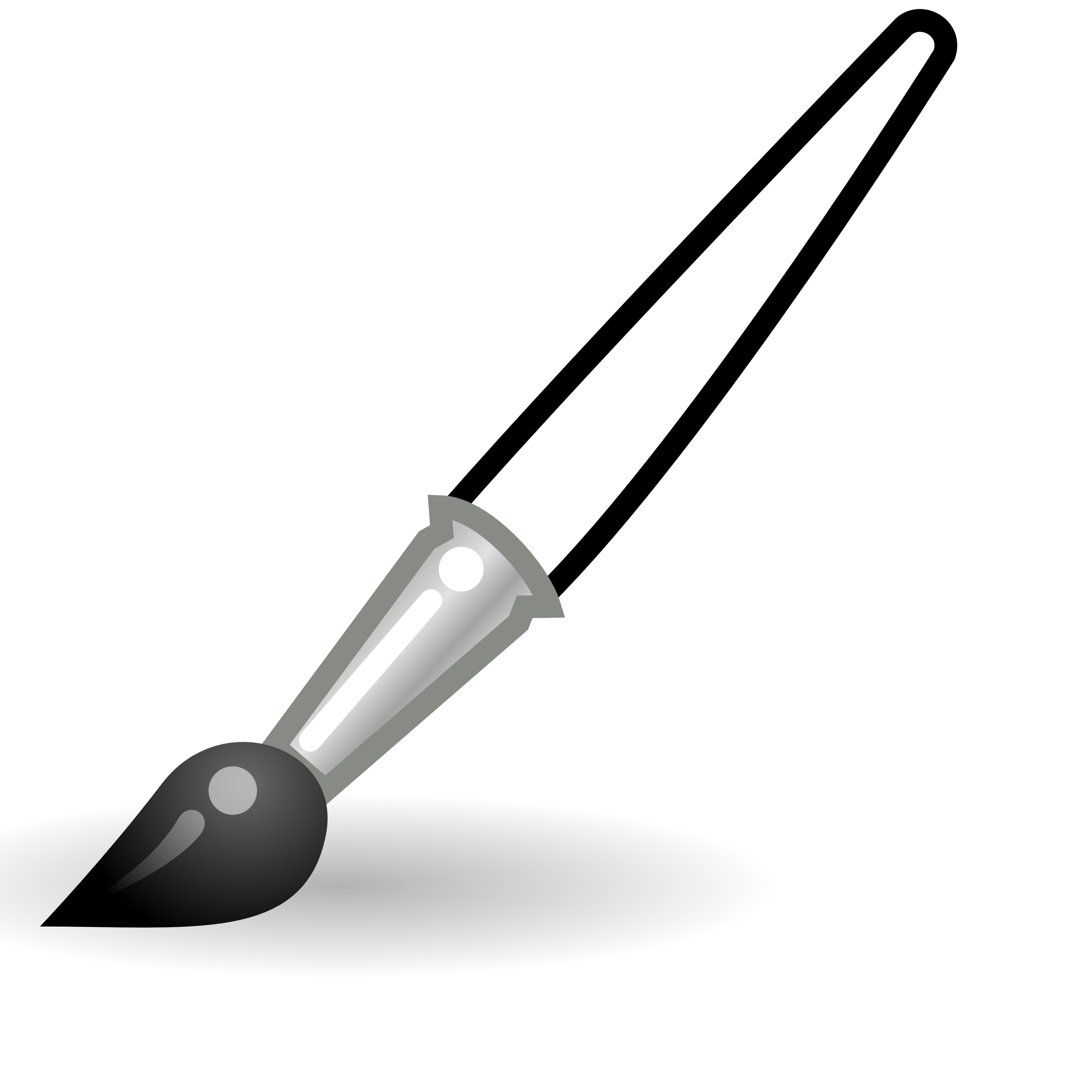 Paintbrush Paint Brush Black And White Clipart