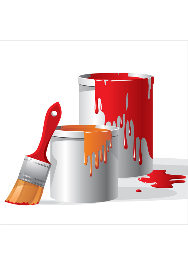 Paint Bucket Brush Textured Free HD Image Clipart