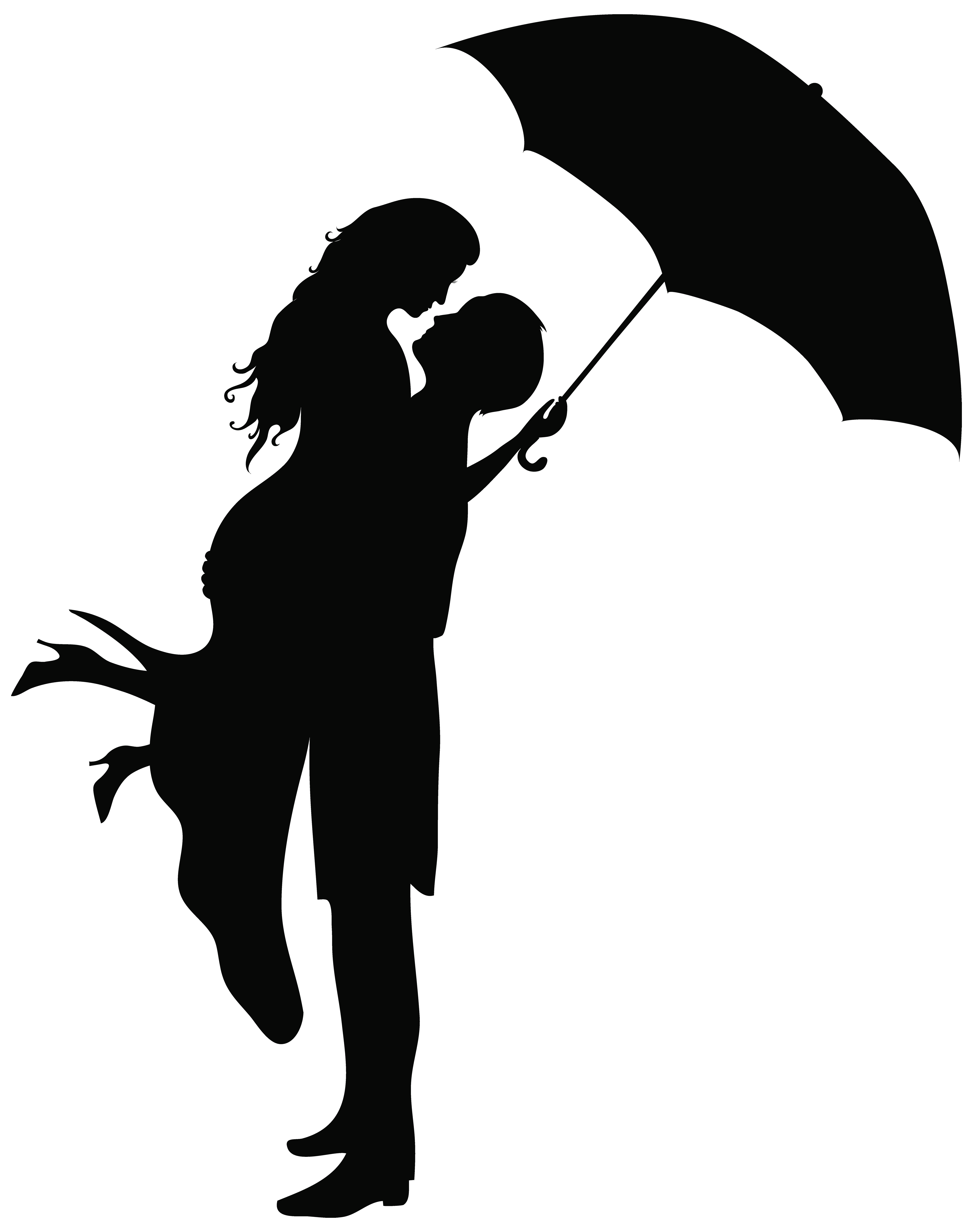 Romance Silhouettes Couple Drawing Romantic Free Clipart HQ Clipart