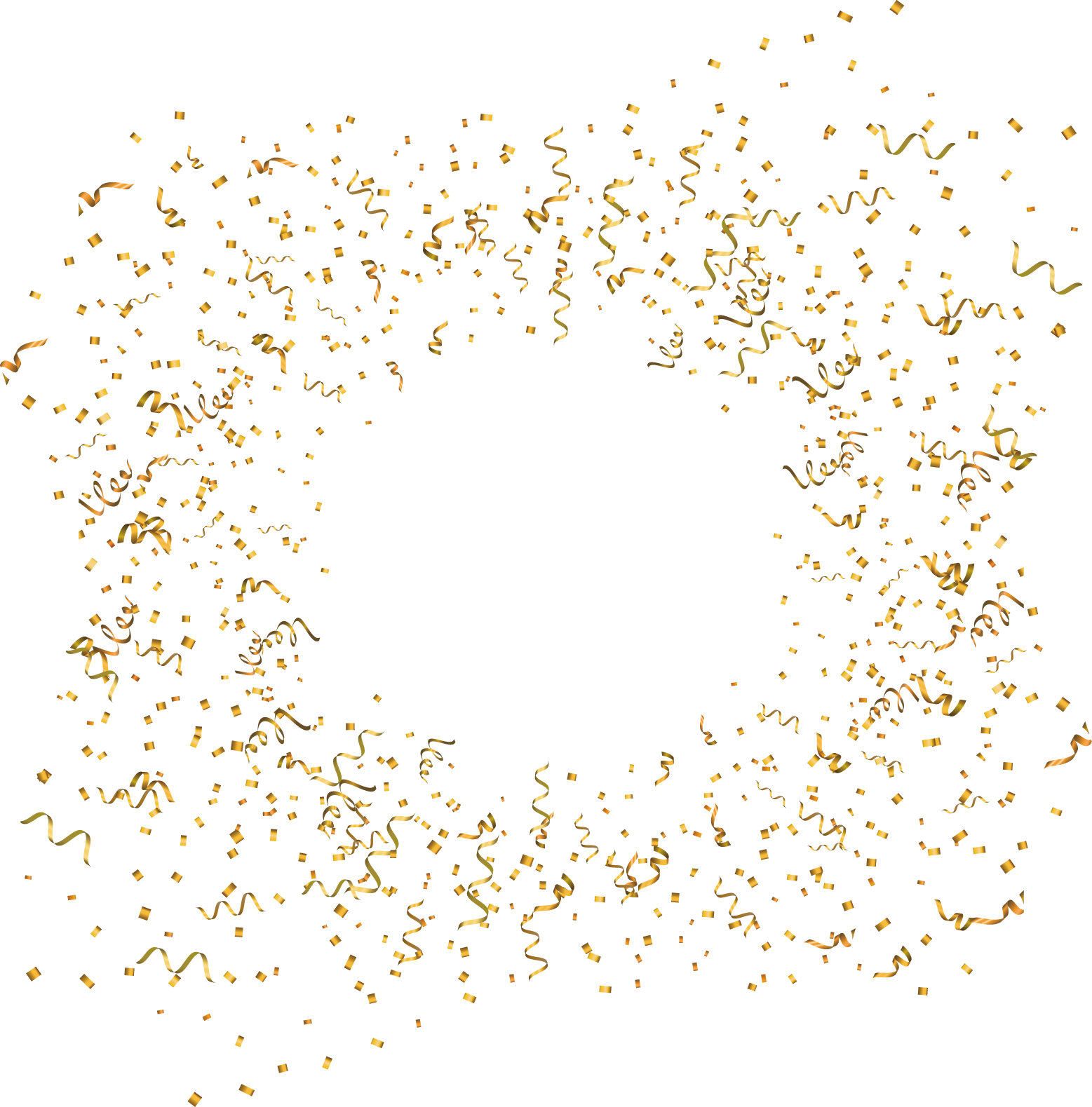 And Golden Painted Euclidean Vector Confetti Floating Clipart