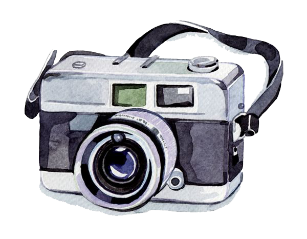 Watercolor Photography Camera Painting Illustration Download HQ PNG Clipart