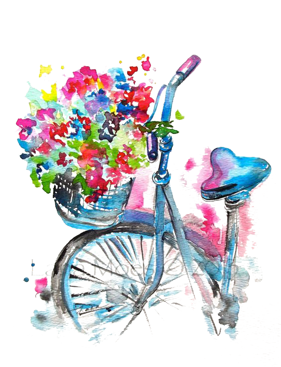 Watercolor Bicycle Painting Drawing Illustration Free Clipart HD Clipart