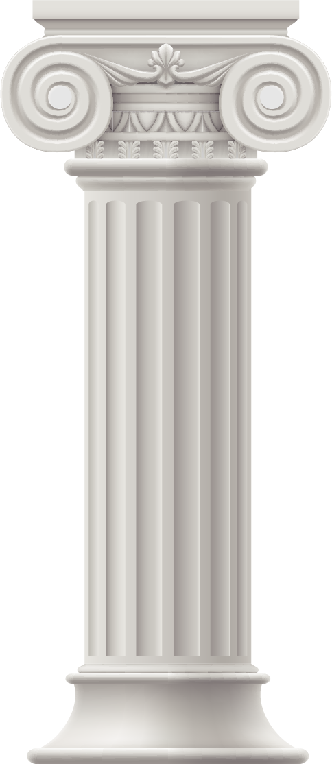 Column European-Style Roman Vector -Painted PNG Image High Quality Clipart