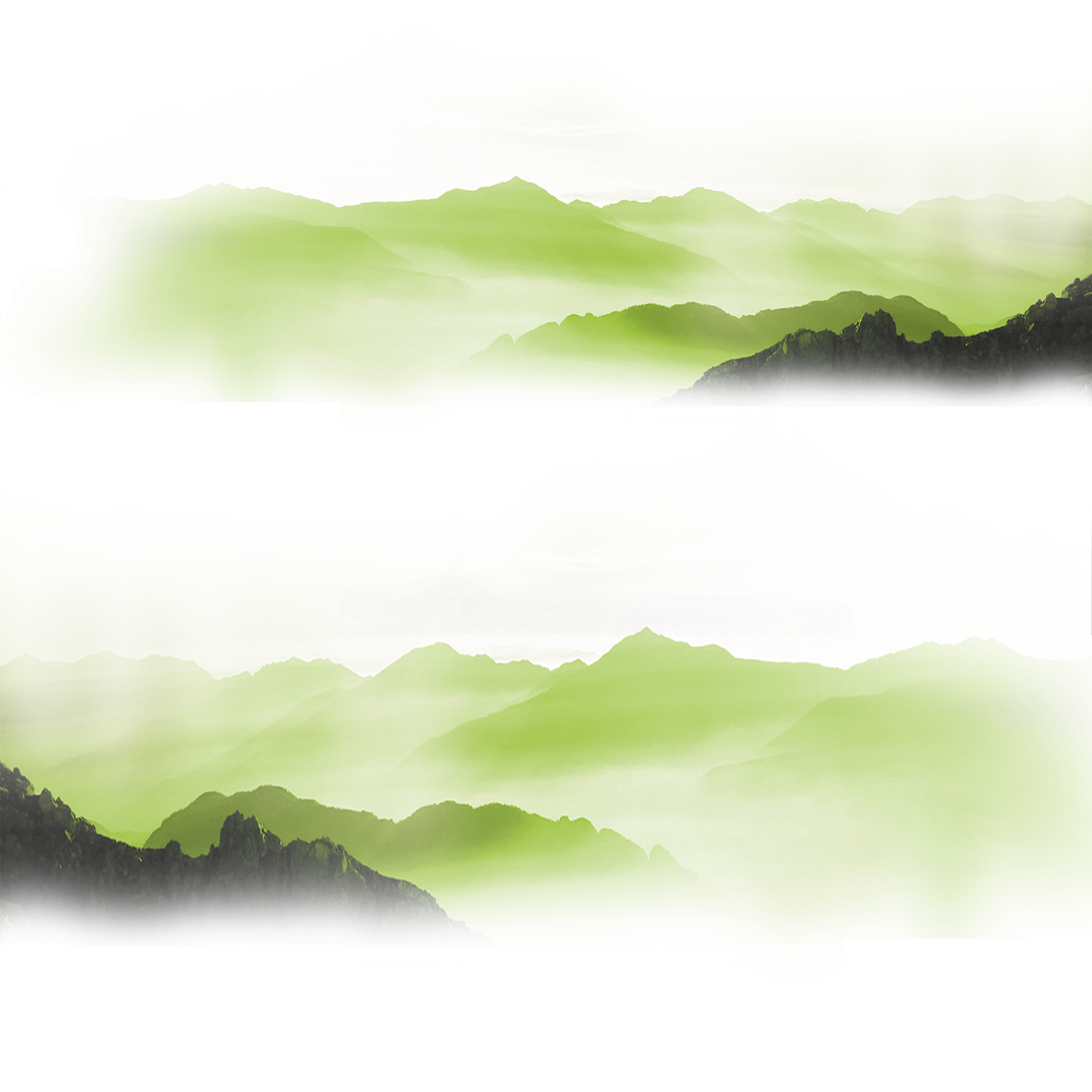 Mountain Chinese Painting Wash Ink Shan Shui Clipart