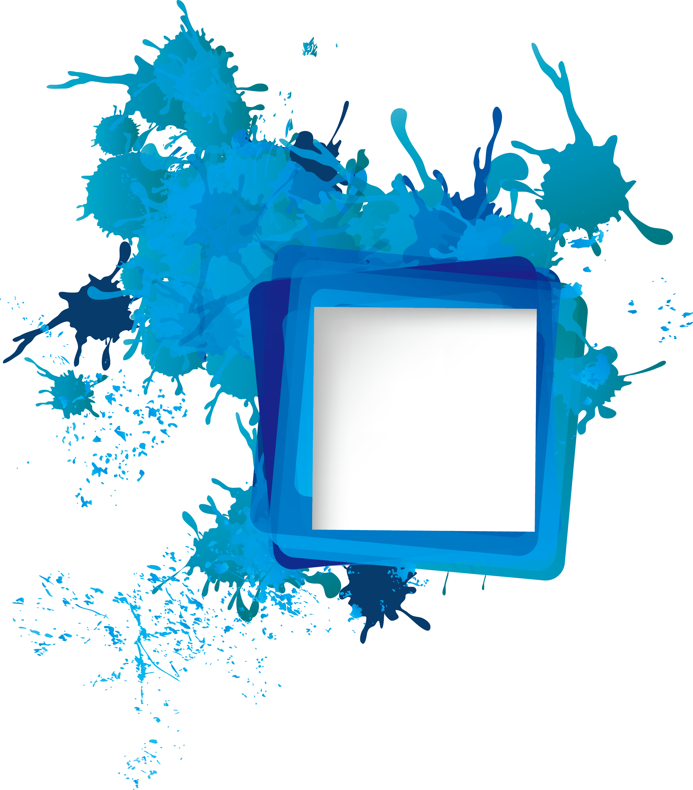 Ink Border Splashes Icon Free Transparent Image HD Clipart