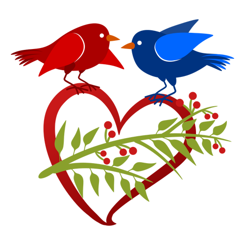 Love Birds Drawing Clipart