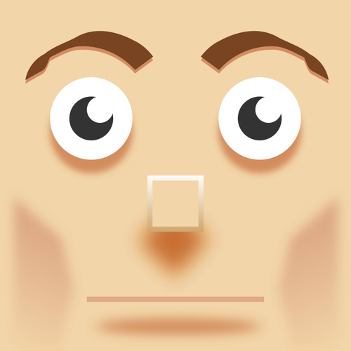 Of Square Man Face Painting Clipart