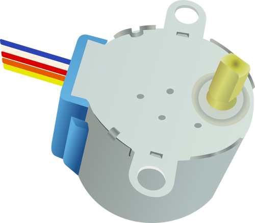Drawing Of Stepper Motor In Color Clipart
