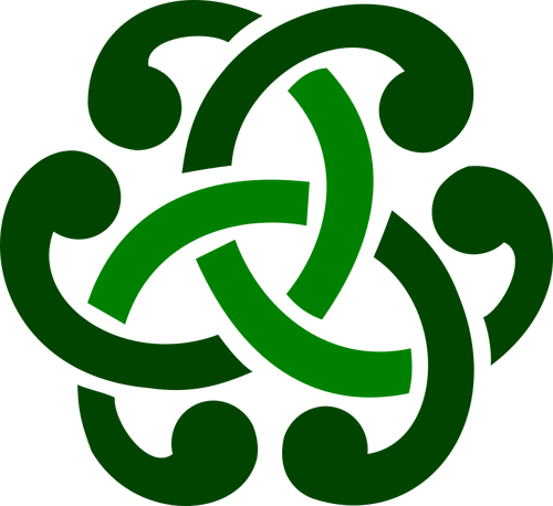 Of Ornamental Green Celtic Design Detail Clipart