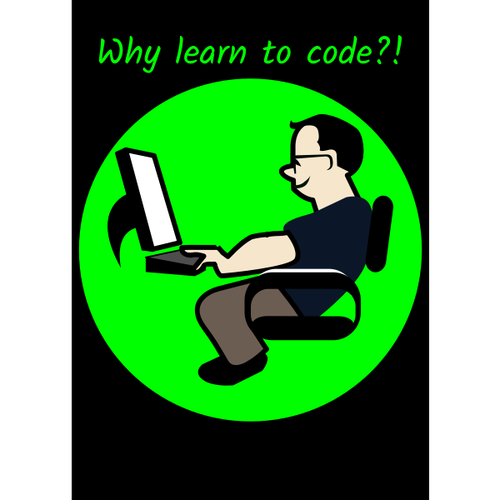 Learn To Code Card Design Clipart