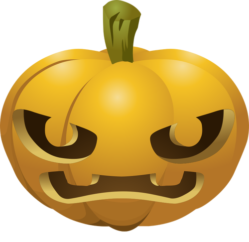 Big Teeth Halloween Pumpkin Color Drawing . Clipart