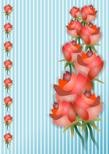 Decorative Wallpaper With Roses Clipart
