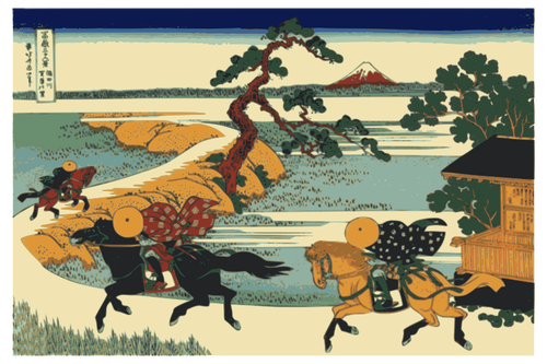 Of The Fields Of Sekiya By The Sumida River Clipart