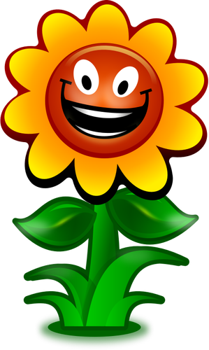 Of Game Flower Character Smiling Clipart