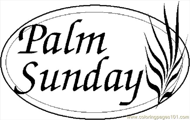 Palm Sunday 2 Coloring Page Holidays Pages Clipart