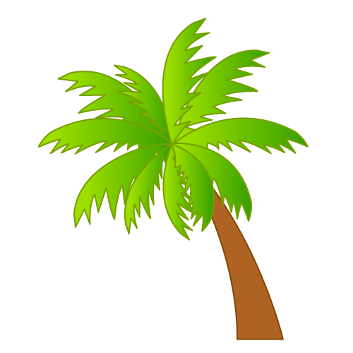 Palm Tree Art Tropical Palm Trees Go Clipart