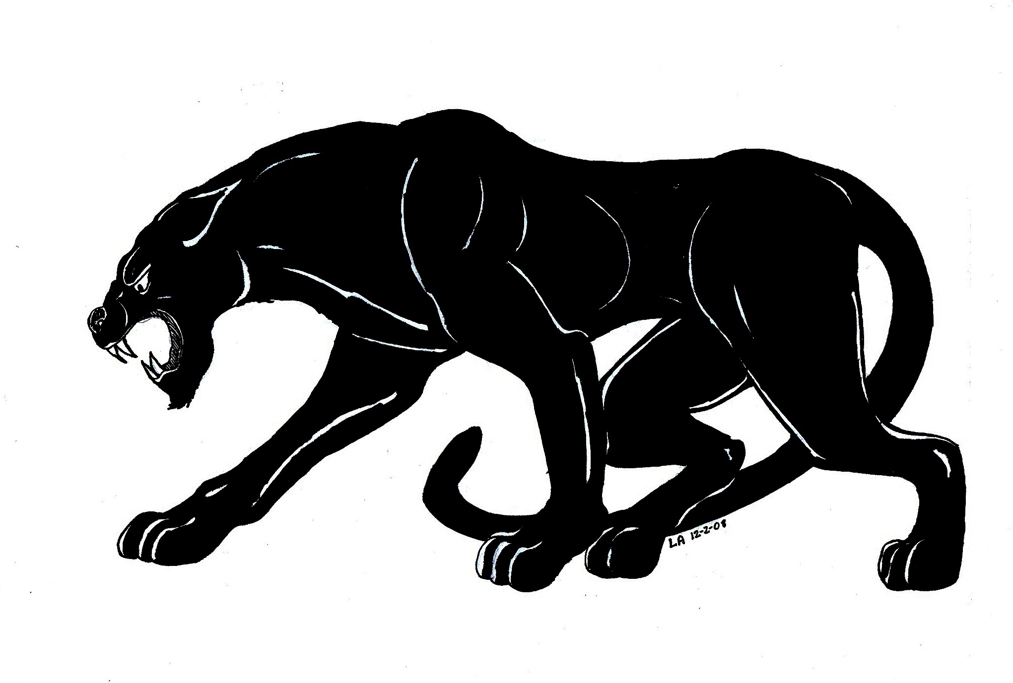 Panther Drawing Transparent Image Clipart
