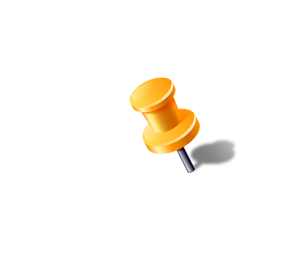 Pushpin Pin Global Positioning System Yellow Paper Clipart