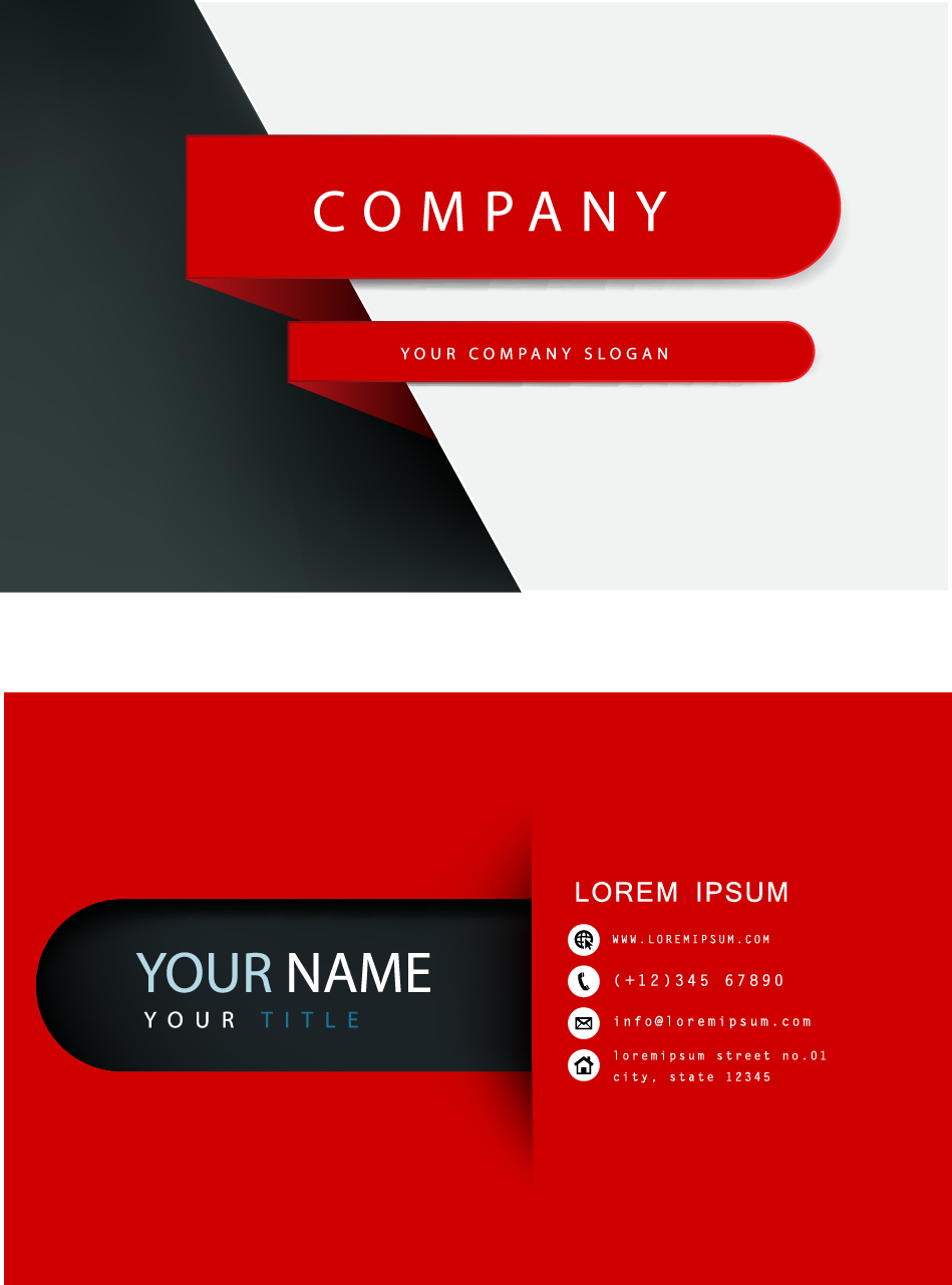 Layout Business Visiting Logo Page Card Clipart