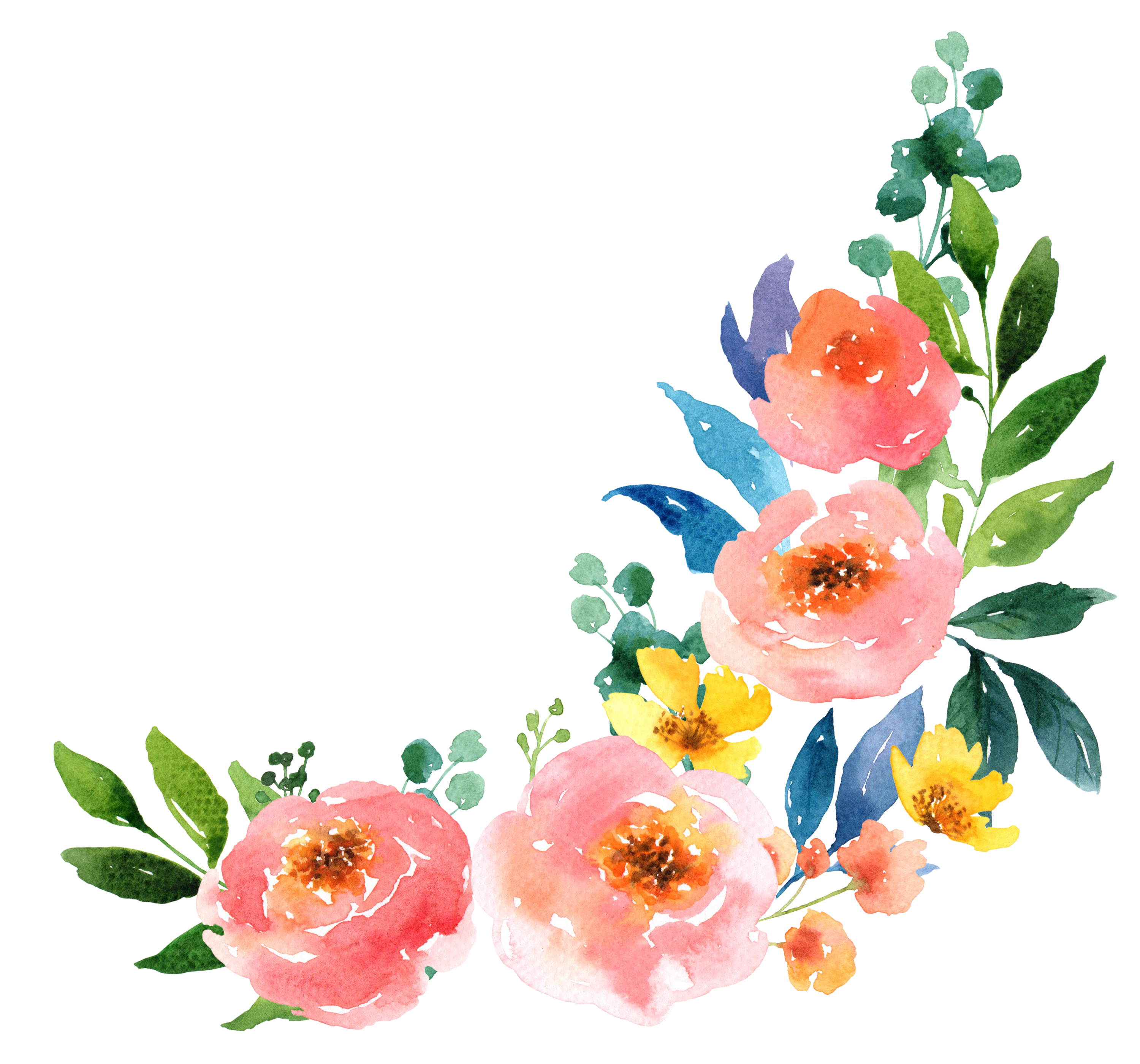 Watercolor Flowers Paper Painting Watercolour Free HQ Image Clipart