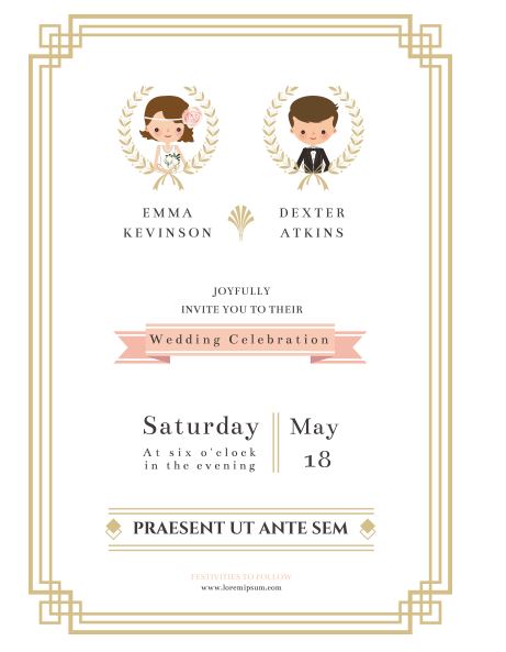 And Groom Wedding Vector Bride Paper Marriage Clipart