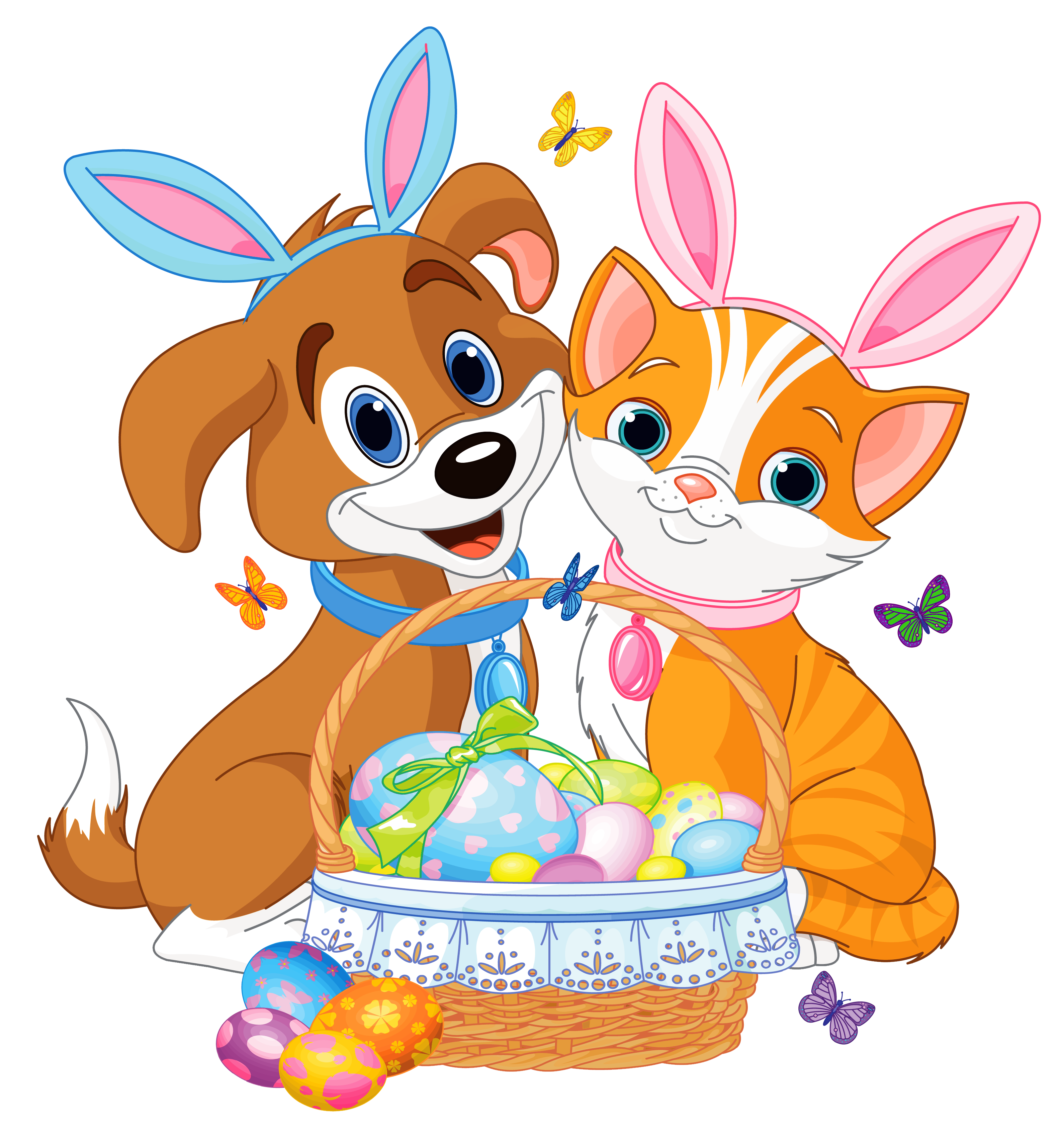 And Cute Pet With Dog Cat Kitten Clipart
