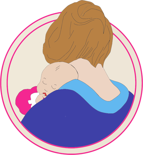 Mother Holding A Baby Clipart