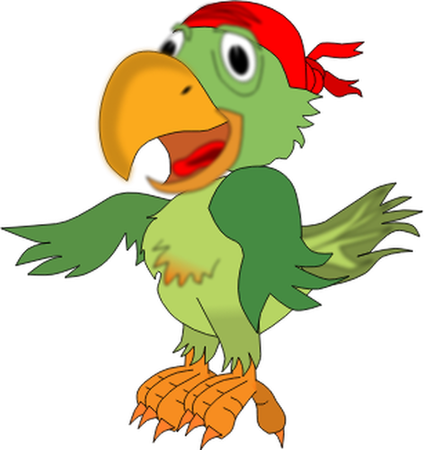 Of Singing Pirate Parrot Clipart