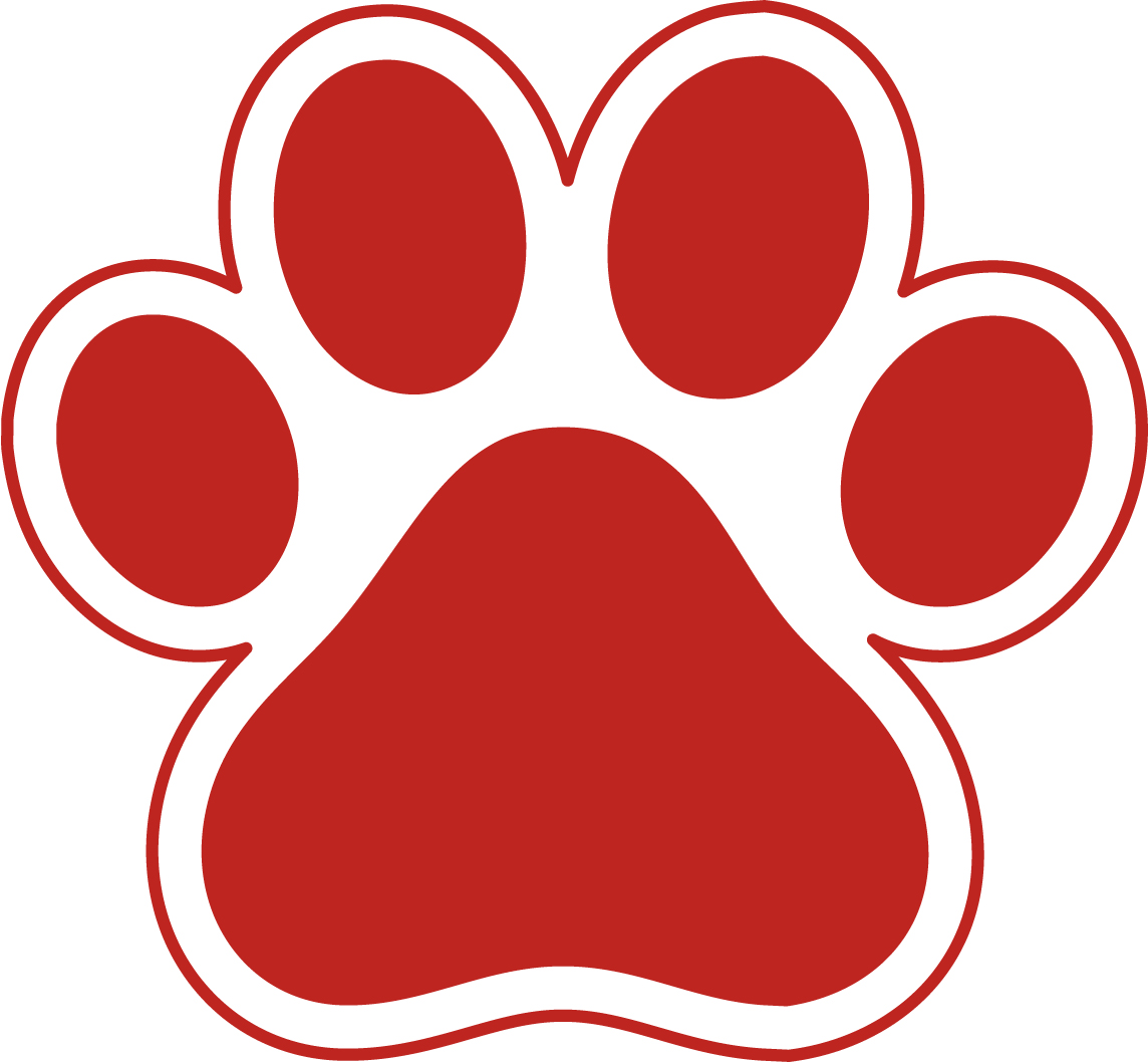 Paw Print Red Paw Kid Hd Image Clipart