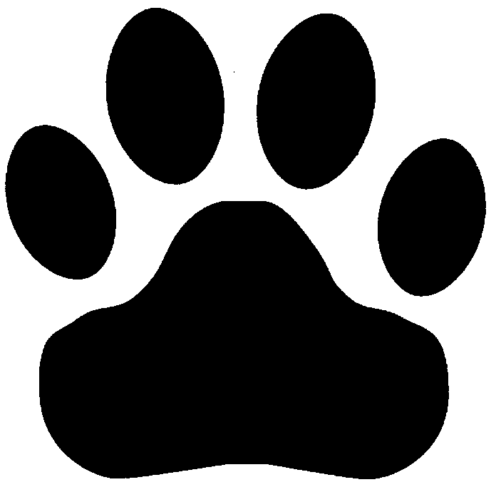 Panther Paw Print Clipart PNG Clipart from Bw Paw Print category. 