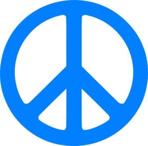 Blue Peace Sign At Vector Png Image Clipart