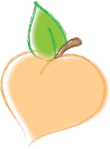 Peach Image Beautiful Drawing Of A Luscious Clipart
