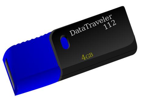 Of Retractable Datatraveler 112 Memory Stick Clipart