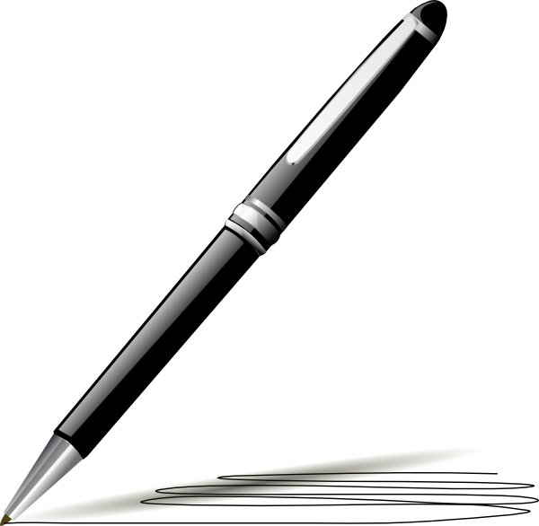 Stylish Pen At Clker Vector Free Download Png Clipart