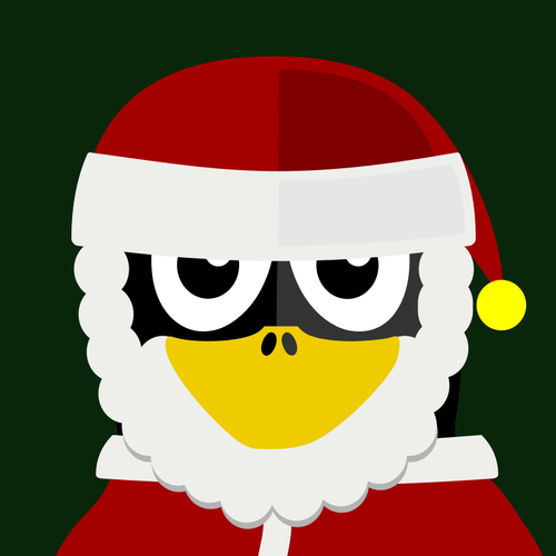 Santa Penguin Clipart