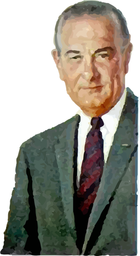 Lyndon B Johnson Portrait Clipart