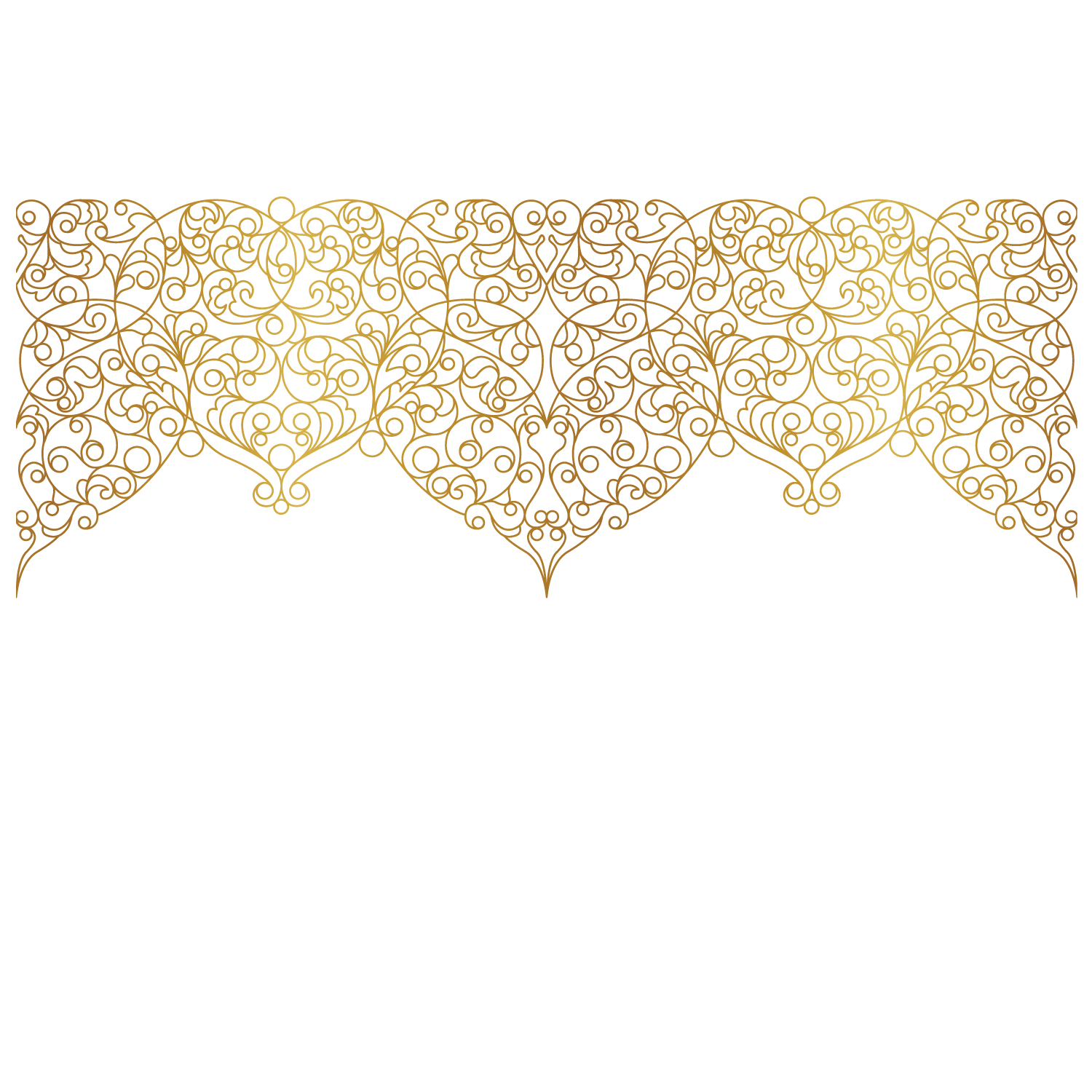 Decorative Gold Pattern Placemat Yellow Base Clipart
