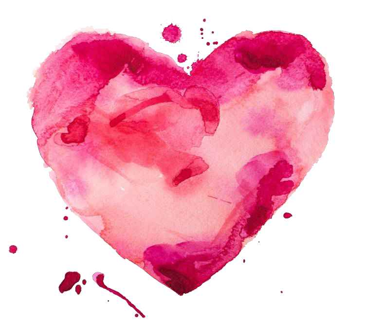 Heart Heart-Shaped Painted Material Illustration Watercolor Fig Clipart