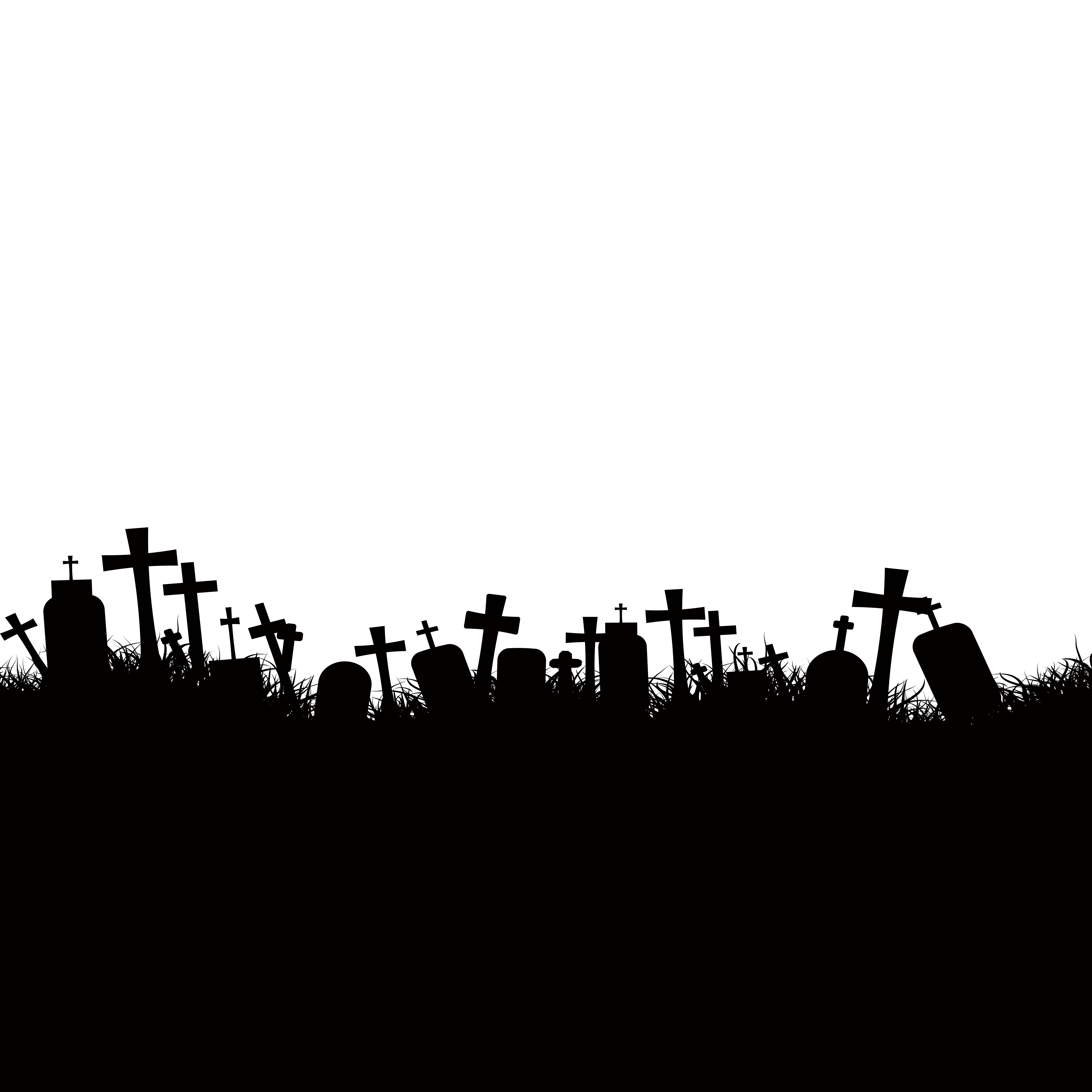 Ghost Graves Cemetery Photography Halloween Stock Clipart