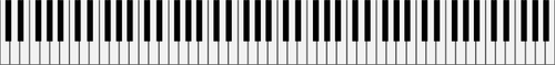 96-Key Piano Keyboard Clipart