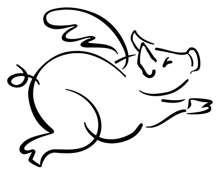 Free Flying Pig Flying Pig Outline Pigs Clipart