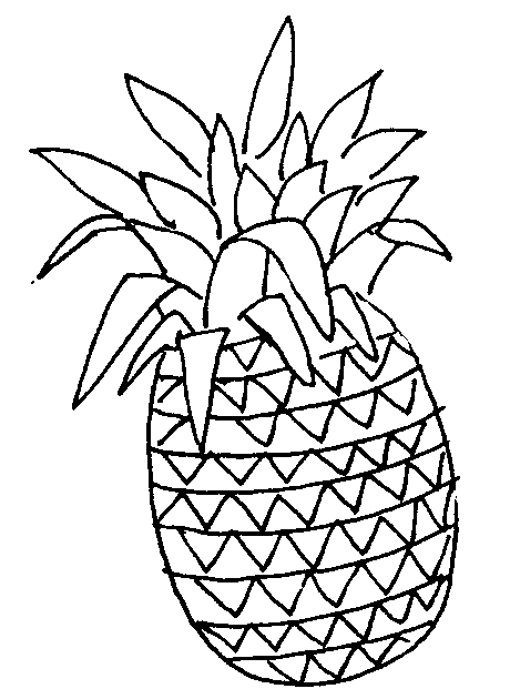 Cute Pineapple Outline Images Png Image Clipart