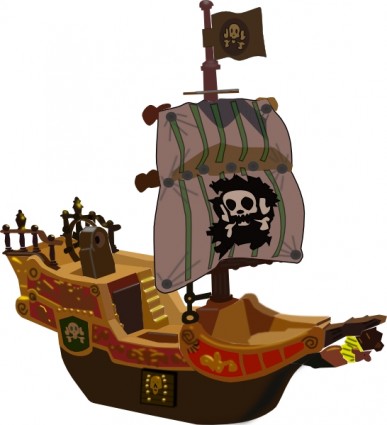 Pirate Ship Vector In Open Office Drawing Clipart