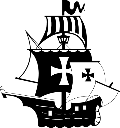 Pirate Ship Black And White Clipart Clipart