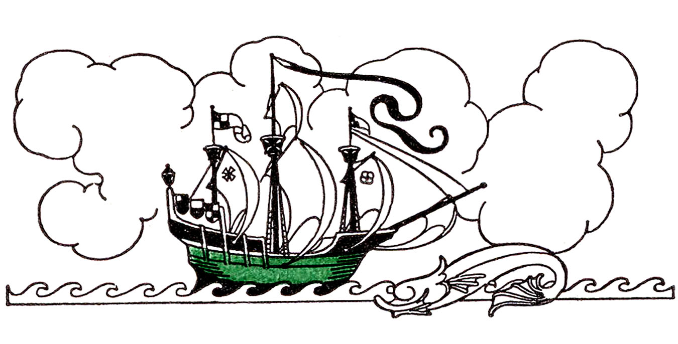 Vintage Pirate Ship The Graphics Fairy Clipart